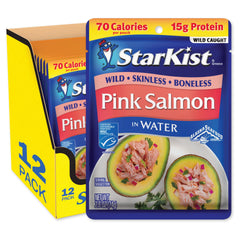 StarKist sobre frontal mostrando salmón listo para comer y conveniencia