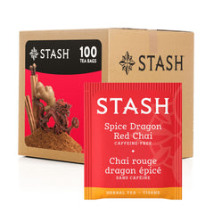 Stash caja frontal Spice Dragon Red Chai mostrando diseño y cantidad