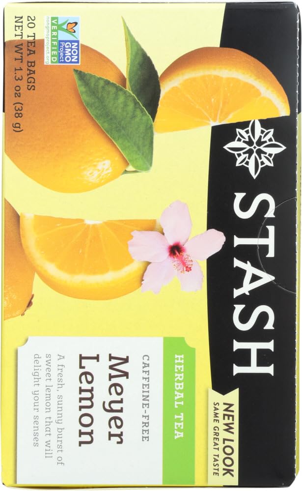 Stash taza servida con Meyer Lemon resaltando sabor refrescante