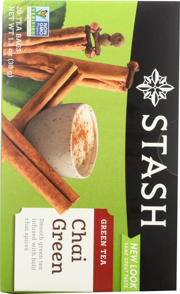 Stash taza con té infusionado, presenta color y aroma acogedor
