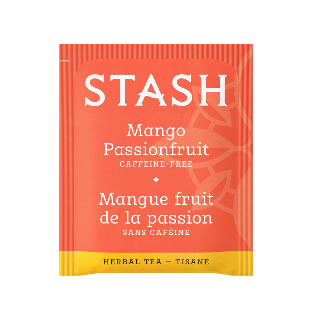 Stash Tea primer plano de mezcla con hibisco mango y cáscara de naranja