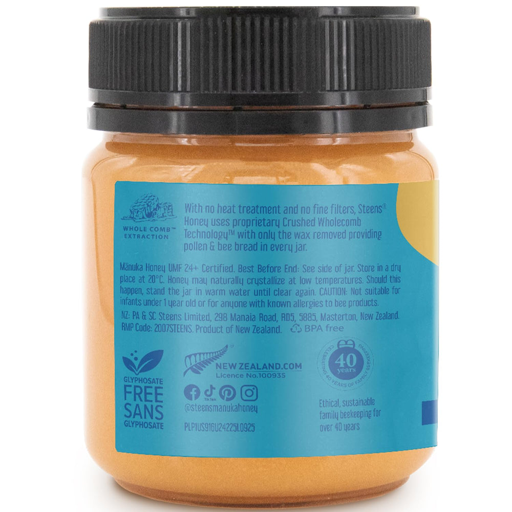 Steens escena de desayuno con miel Manuka destacando estilo de vida
