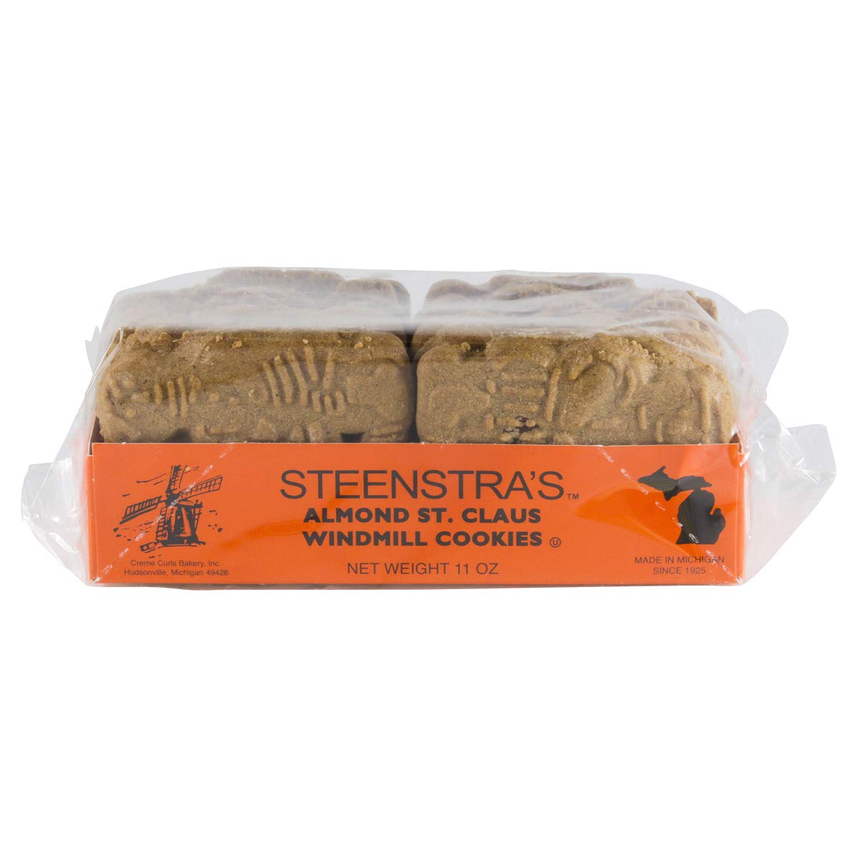 Steenstra's empaque frontal de galletas molinete almendra, presenta tradición y sabor