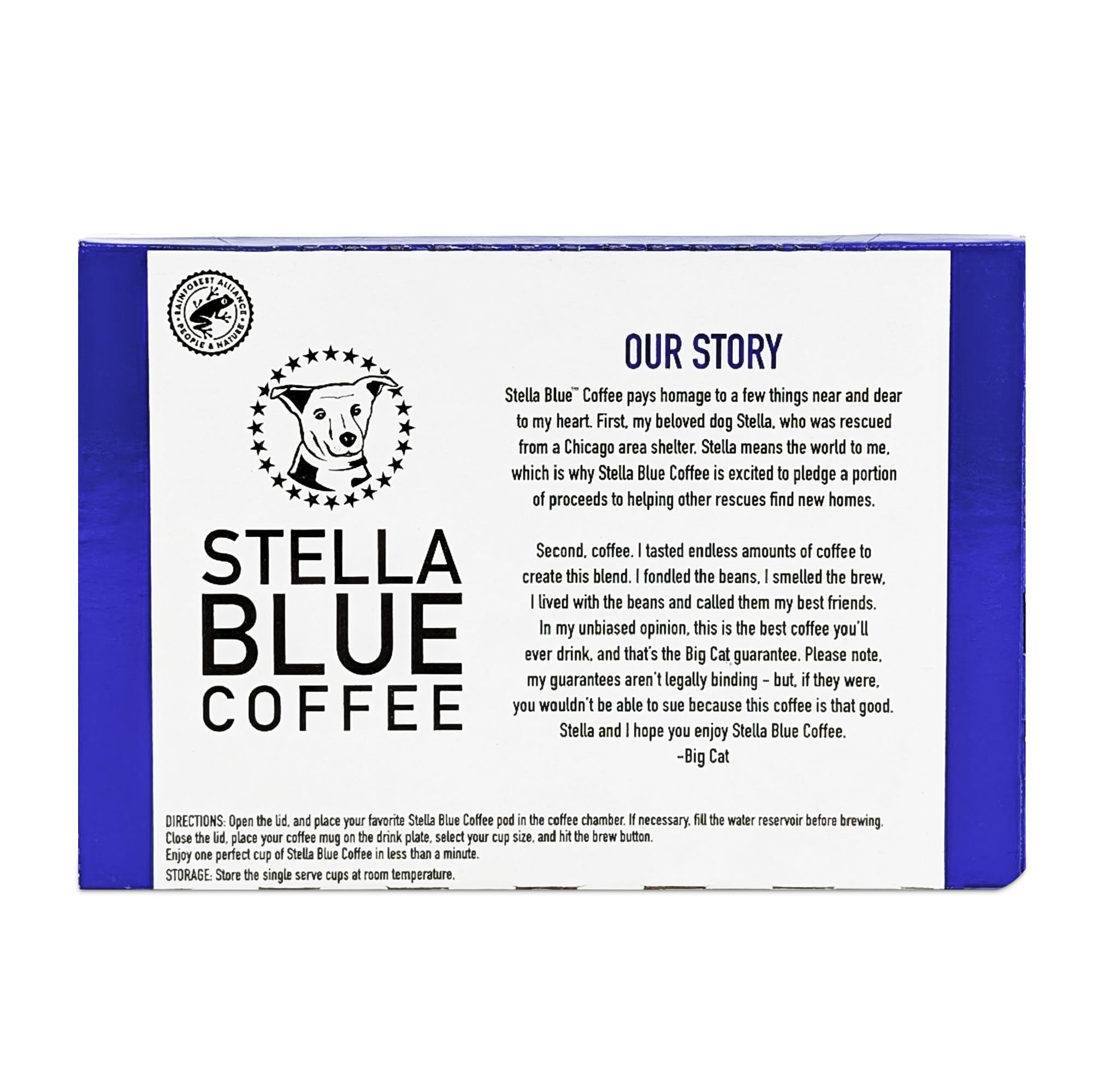 Stella Blue imagen de rescate animal para evidenciar apoyo a refugios