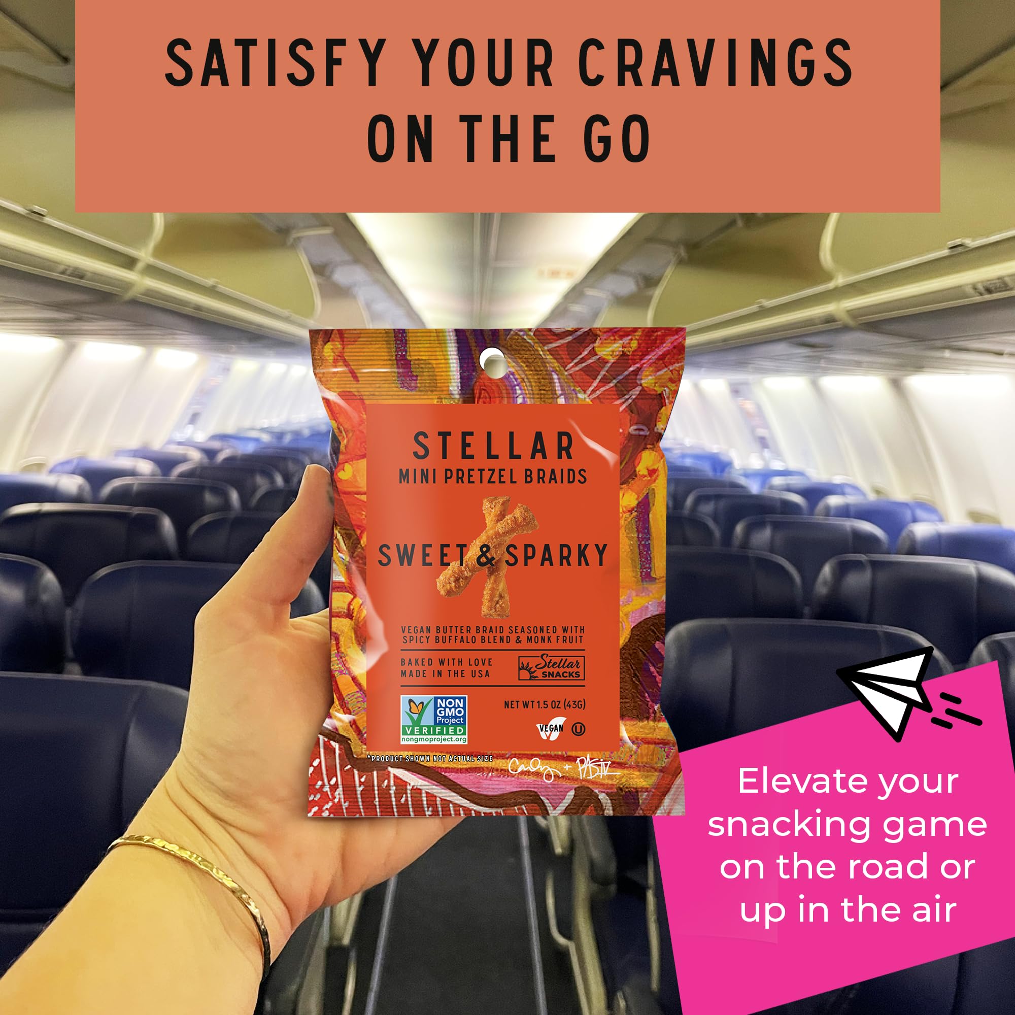 Stellar Snacks: etiqueta kosher y vegan visible, confianza para dietas especiales