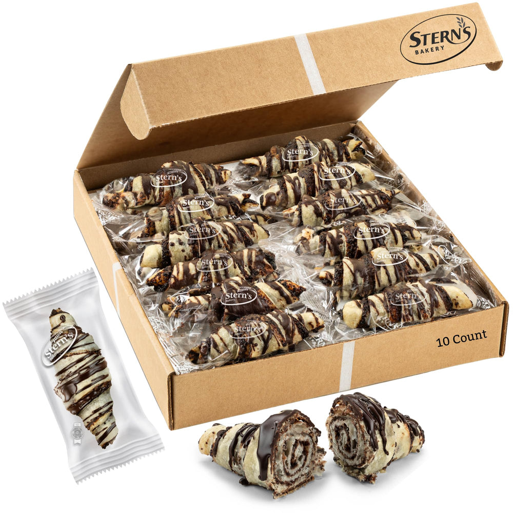 Stern's Bakery caja frontal mostrando 10 croissants sin azúcar, ideal para regalo