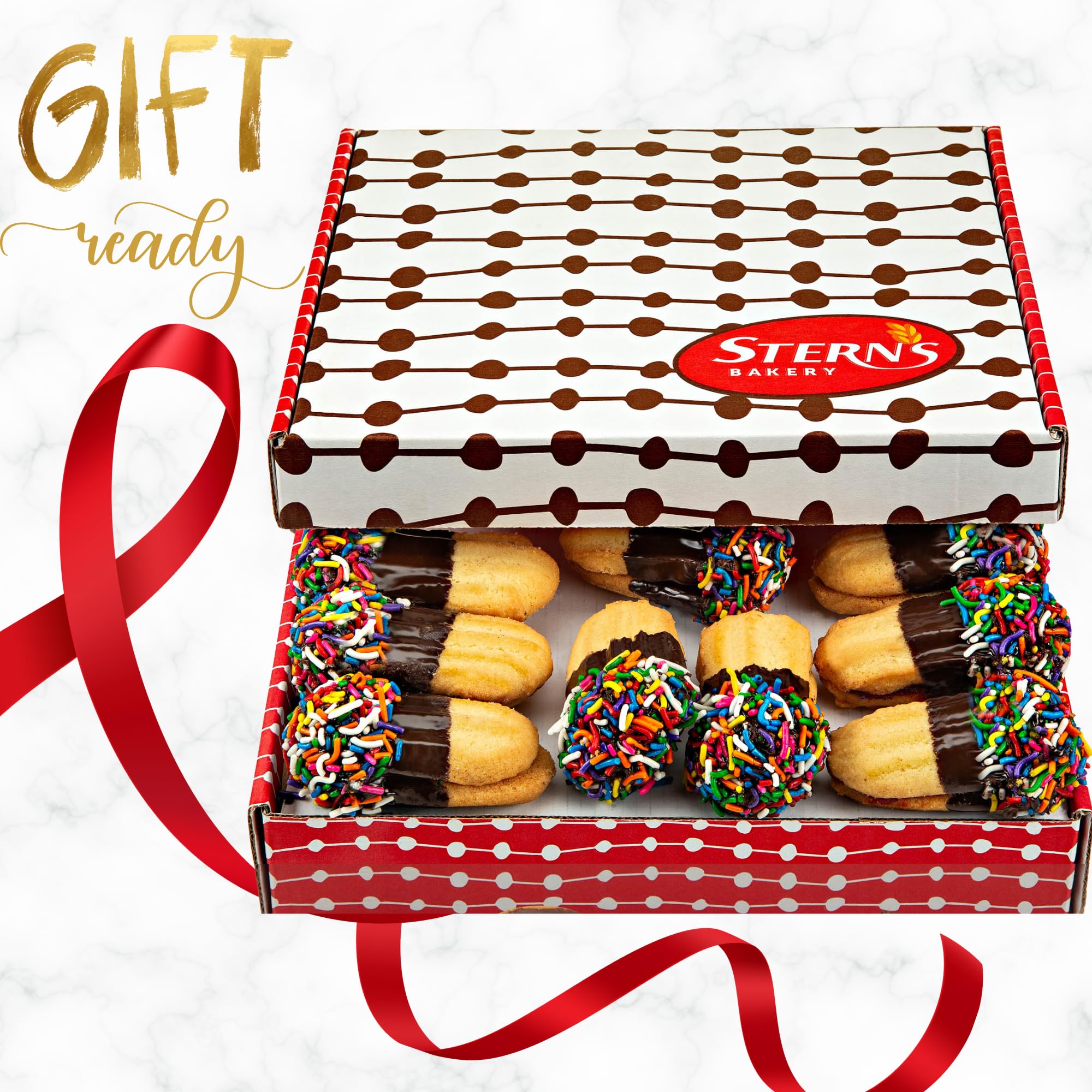 Stern's Bakery vista de la caja cerrada y empaque individual, conserva frescura