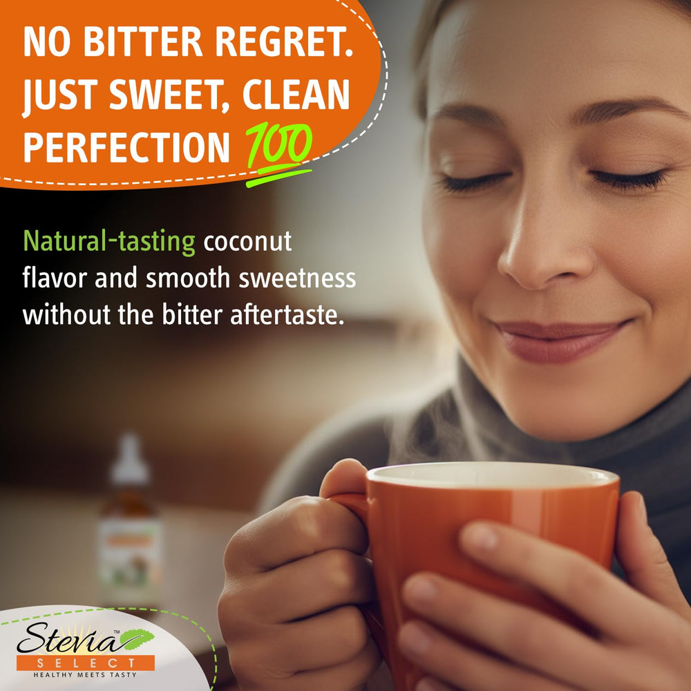 Stevia Select gotas sobre cucharita que muestran textura y concentración