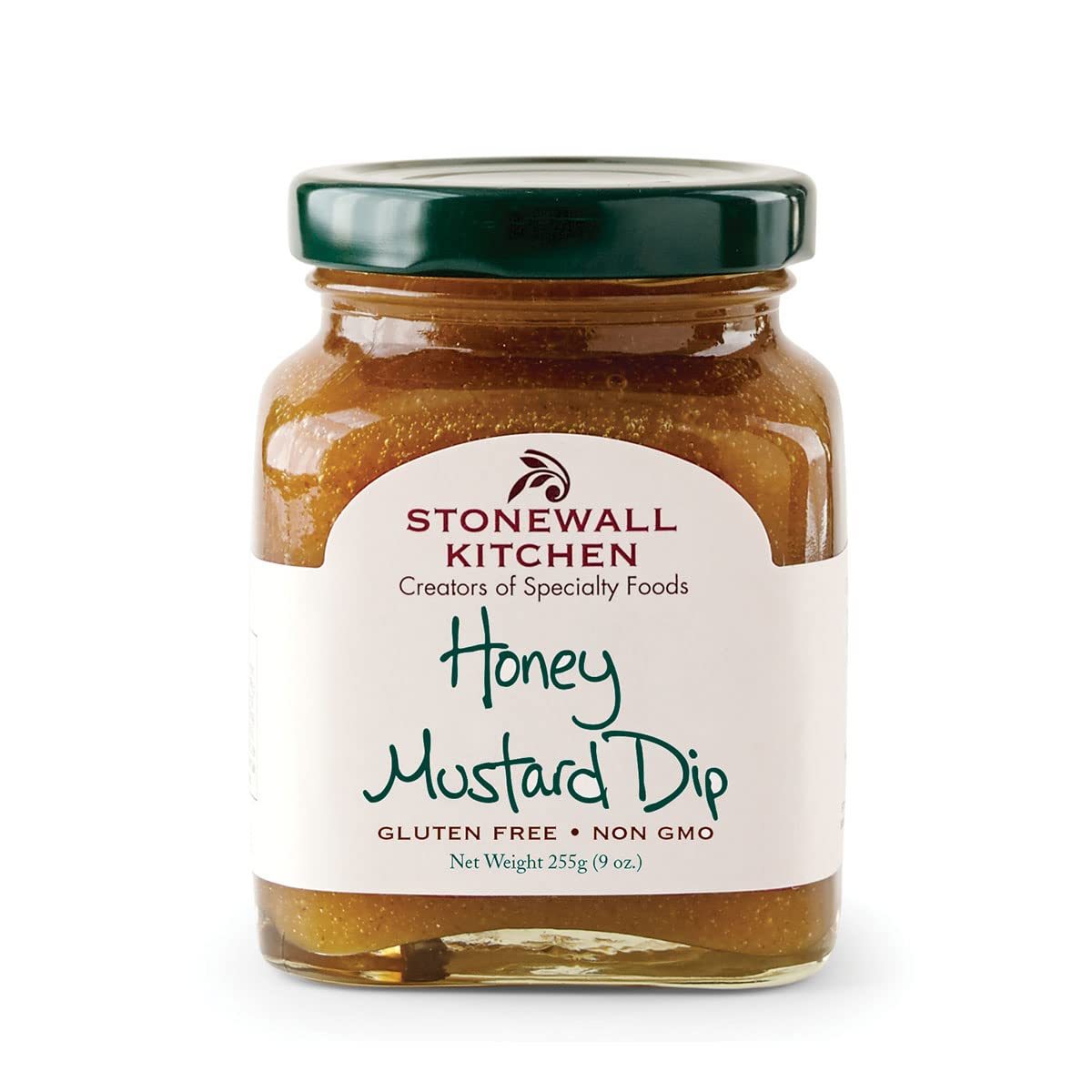 Stonewall Kitchen frasco frontal mostrando la salsa y su conveniencia