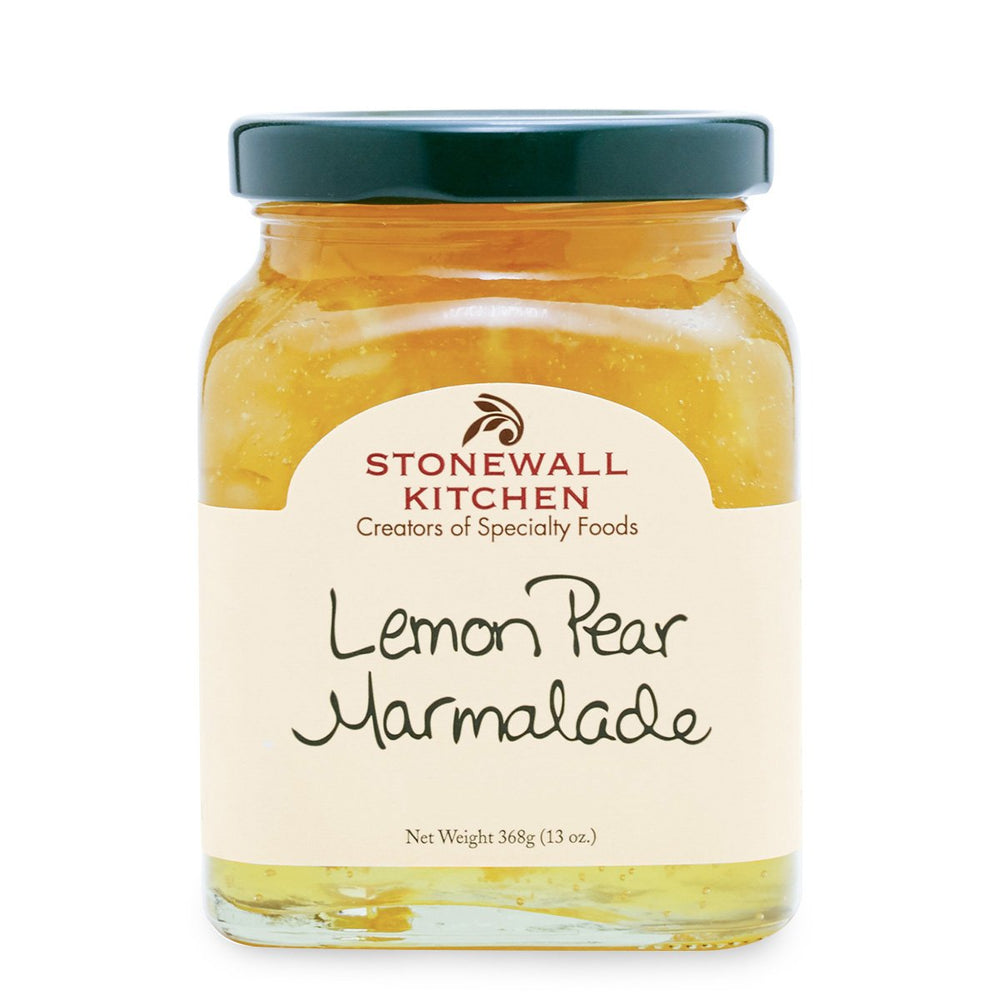 Stonewall Kitchen frasco frente mostrando etiqueta y tamaño, ideal para regalo