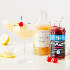 Stonewall Kitchen Lemon Drop martini preparado listo para servir