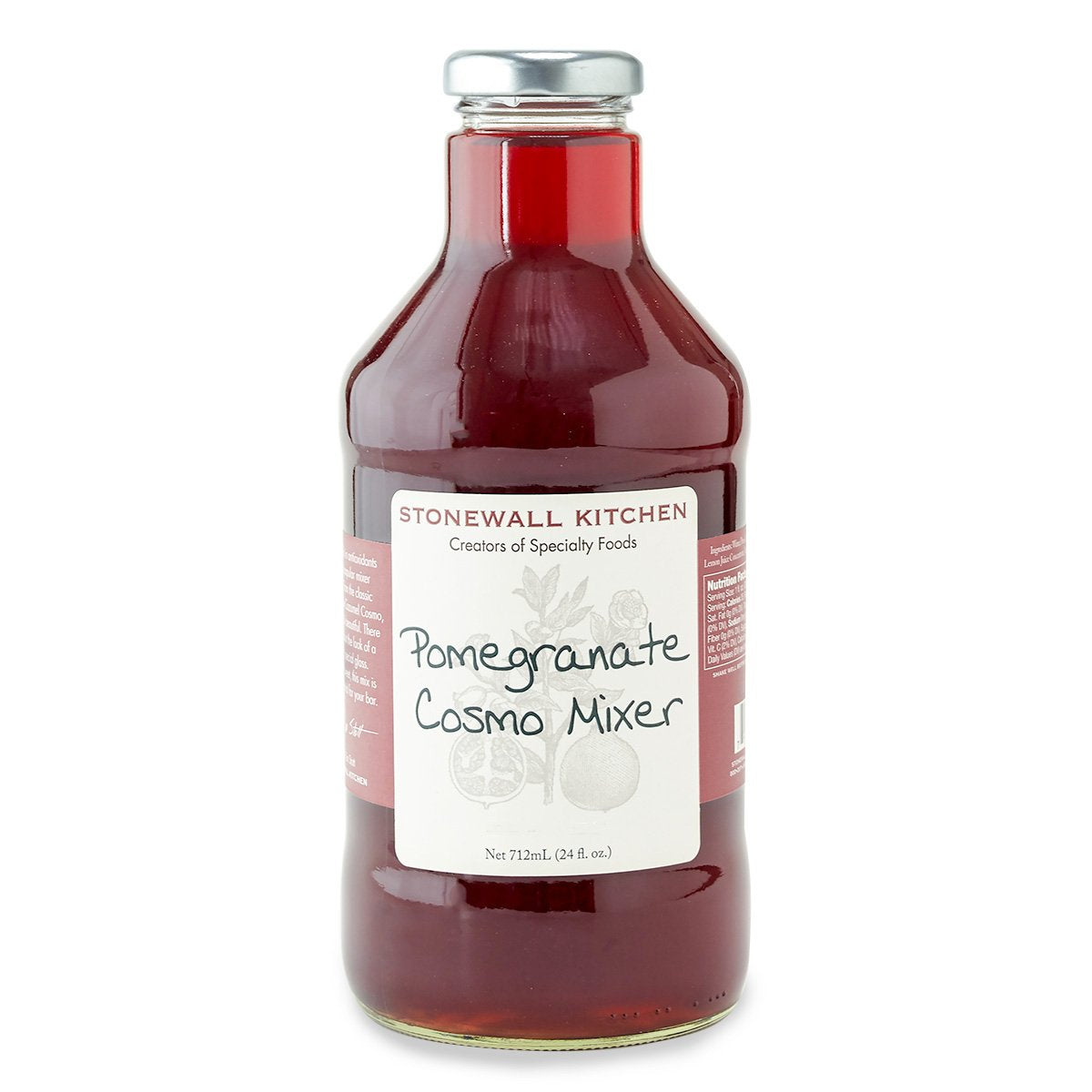Stonewall Kitchen botella frontal con mezcla de cóctel lista, presentación práctica