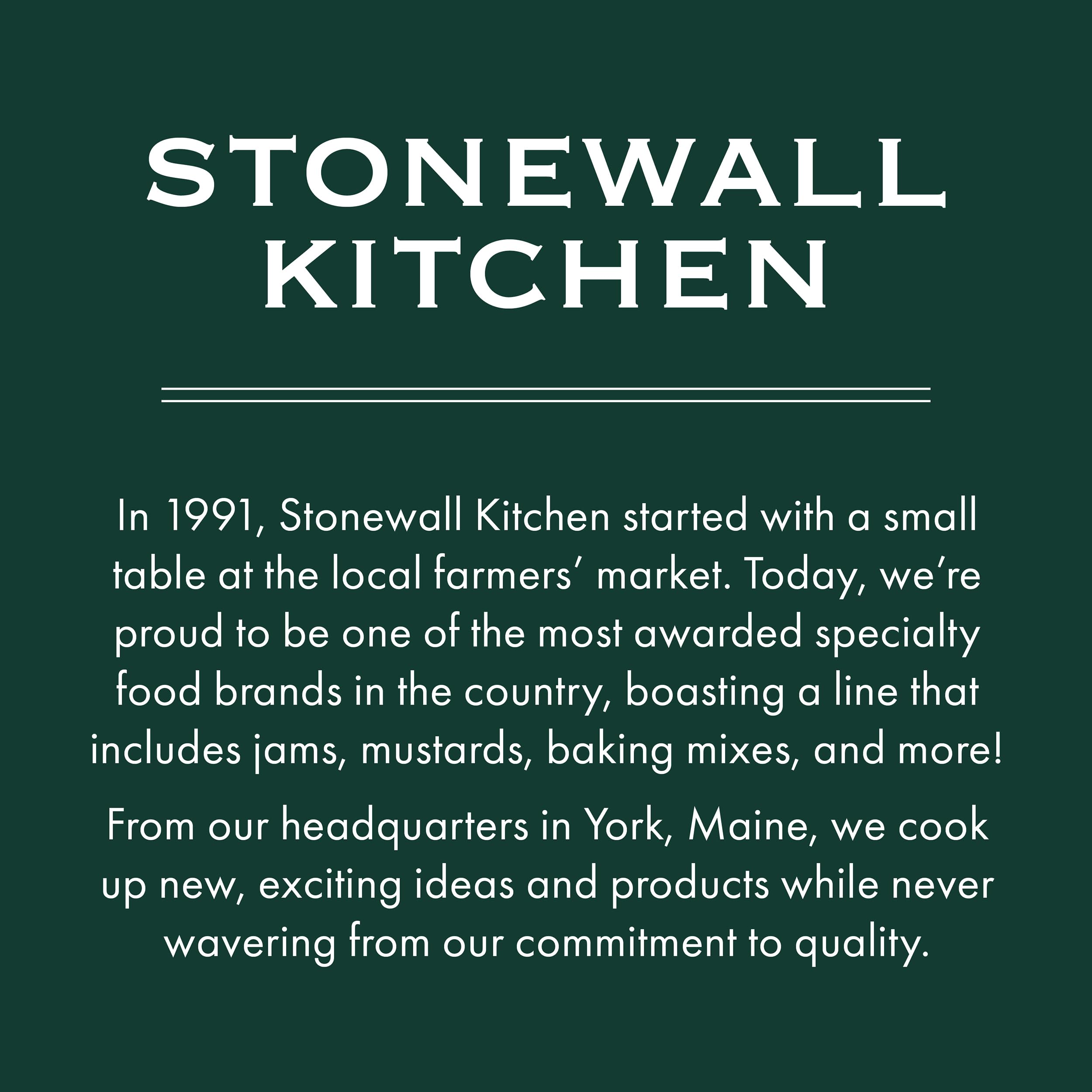 Stonewall Kitchen comparación de tamaño de frascos para referencia de porciones