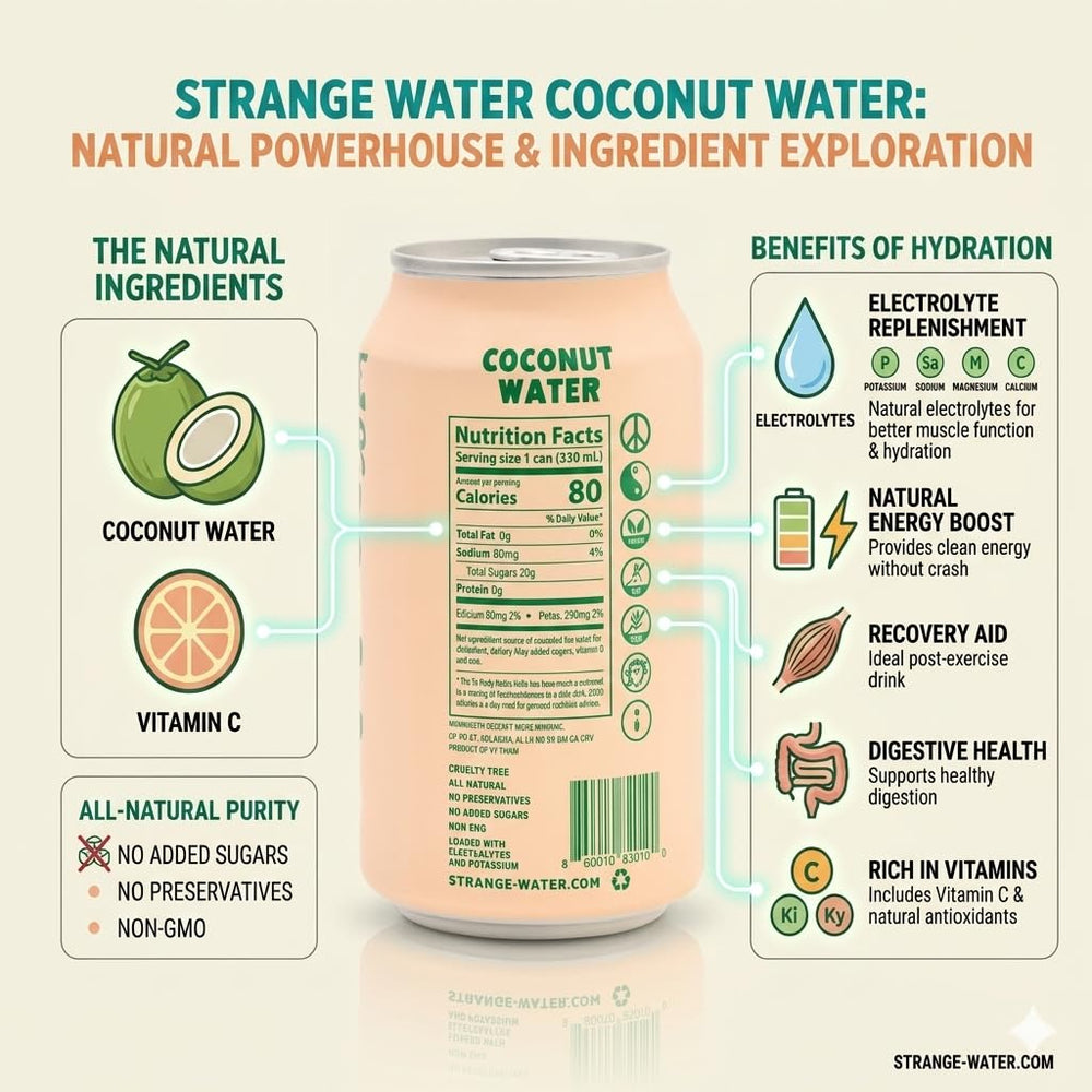 Strange Water lata abierta lista para beber y ofrecer hidratación natural