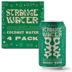 Strange Water lata frontal mostrando diseño y beneficios saludables