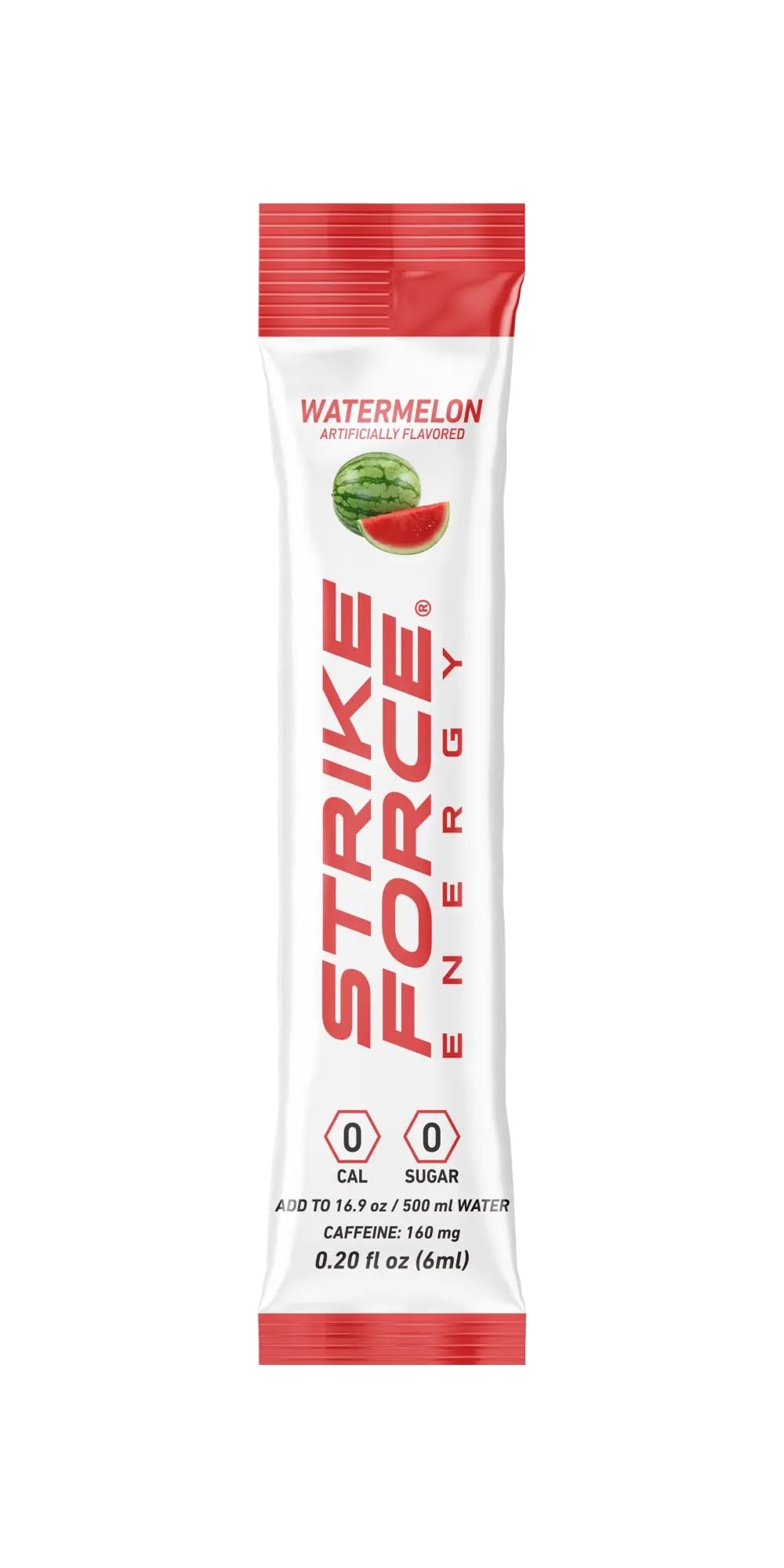 Strike Force vertiendo sobre en botella 500 ml para energía portátil