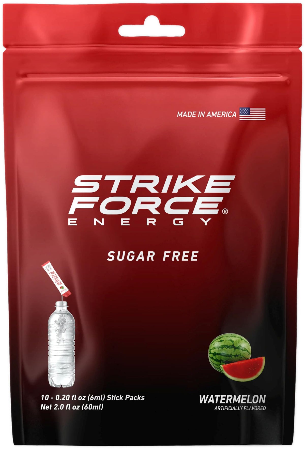 Strike Force sobre frontal sabor uva mostrando diseño y conveniencia