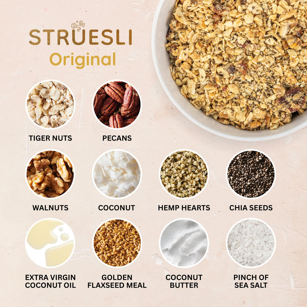 Struesli presentación del paquete 32 oz para comparar porción y valor