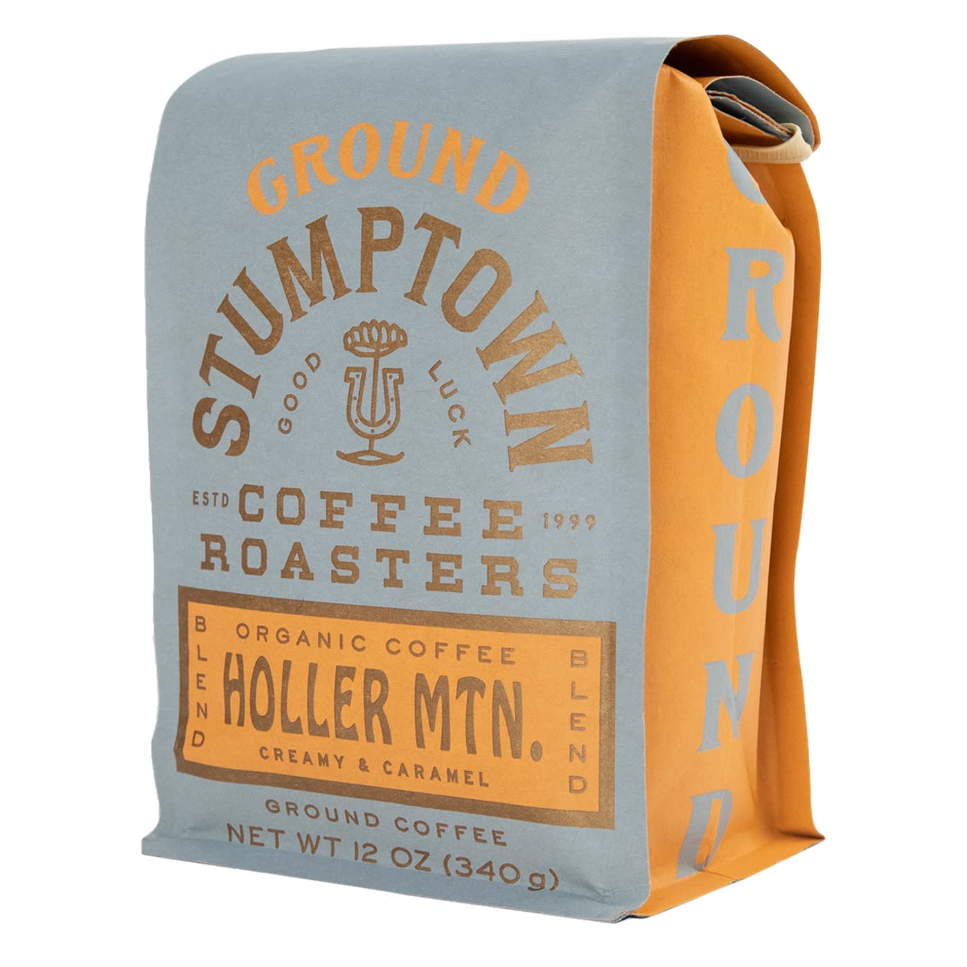Stumptown iconos orgánico y Direct Trade que resaltan sostenibilidad