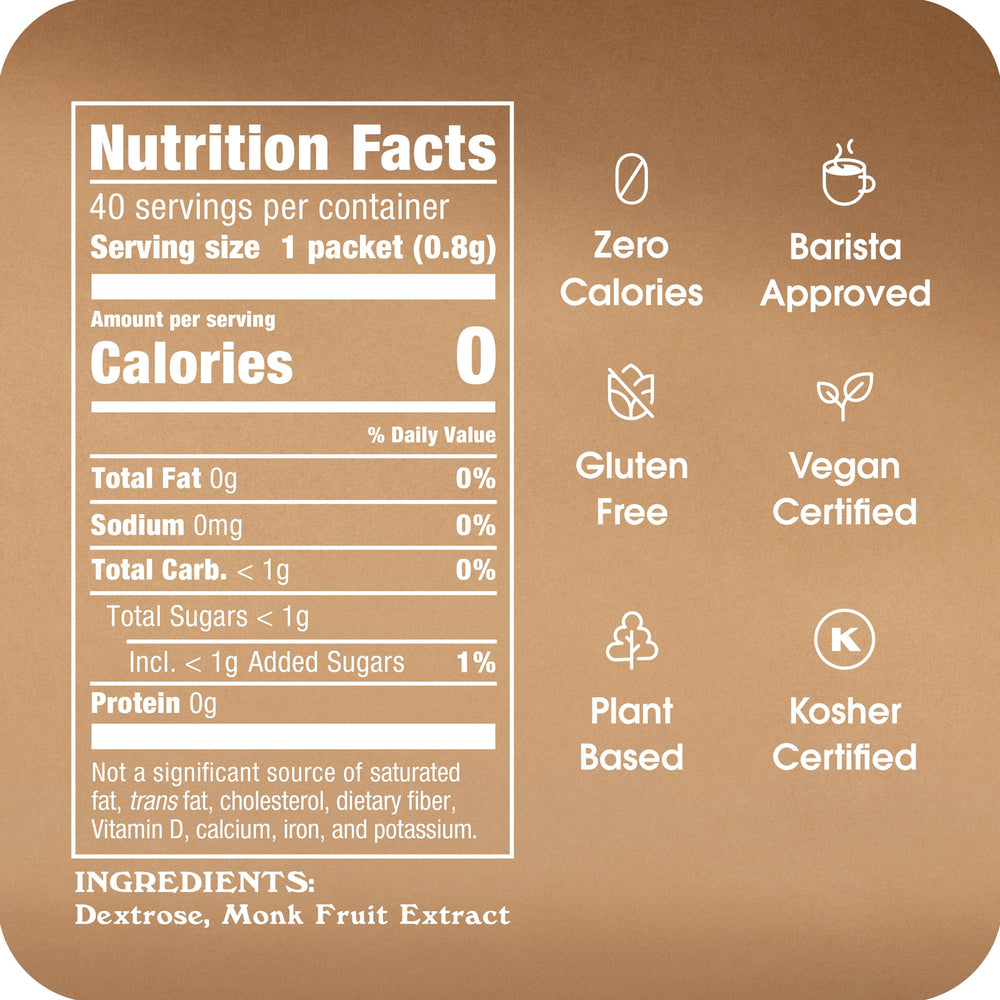 Sugar in the Raw sobres abiertos con polvo visible, facilidad de uso para bebidas y recetas