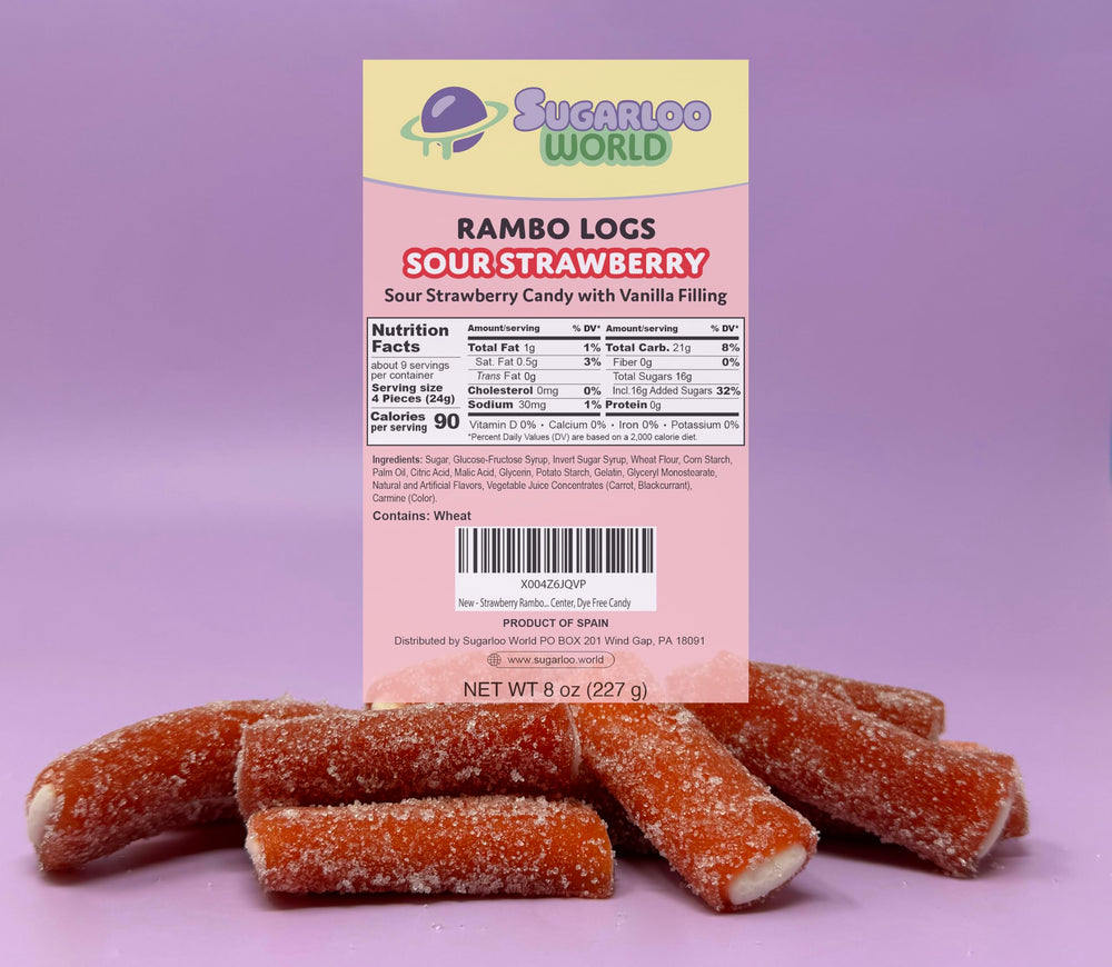 Sugarloo World bolsa abierta sobre mesa como snack en reunión