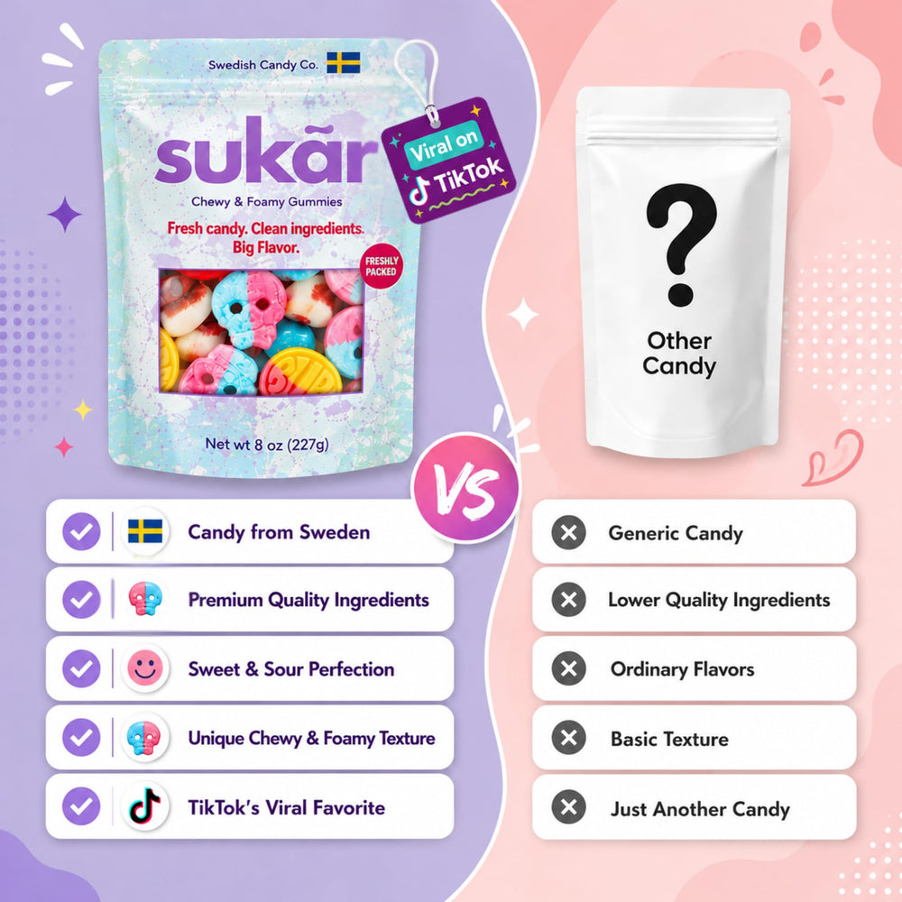 SUKAR Bubs formas variadas como calaveras y óvalos para diversión visual