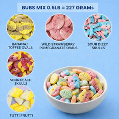 SUKAR Bubs gomitas en mano demostrando tamaño cómodo para compartir