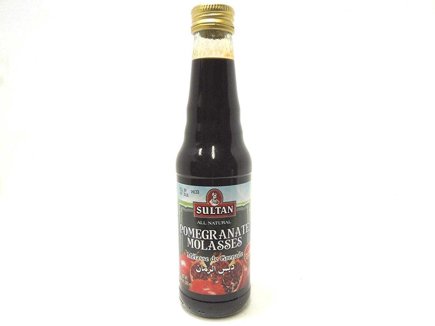 Sultan botella frontal de melaza de granada 300ml enfocada en color y facilidad de dosificación