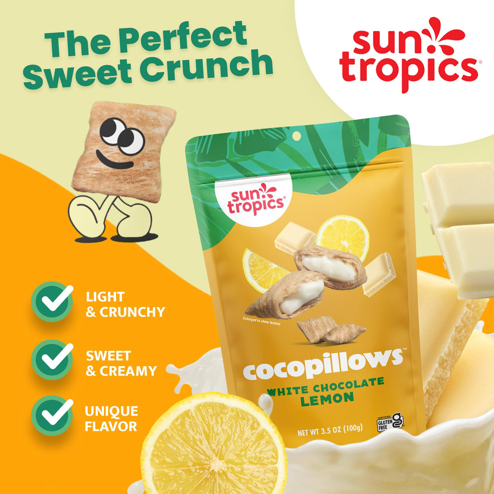 Sun Tropics bolsa resellable abierta conservando frescura y facilidad