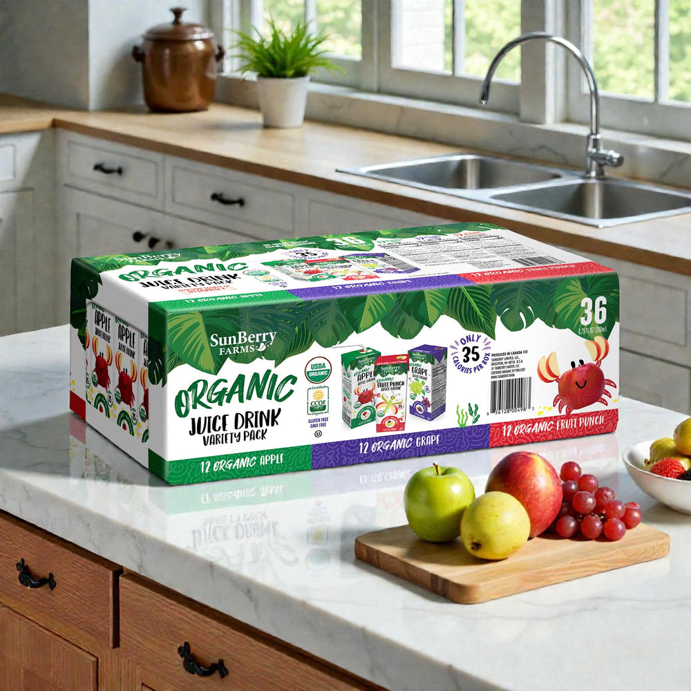 Sunberry Farms comparación de tamaño con mano, porción ideal para niños