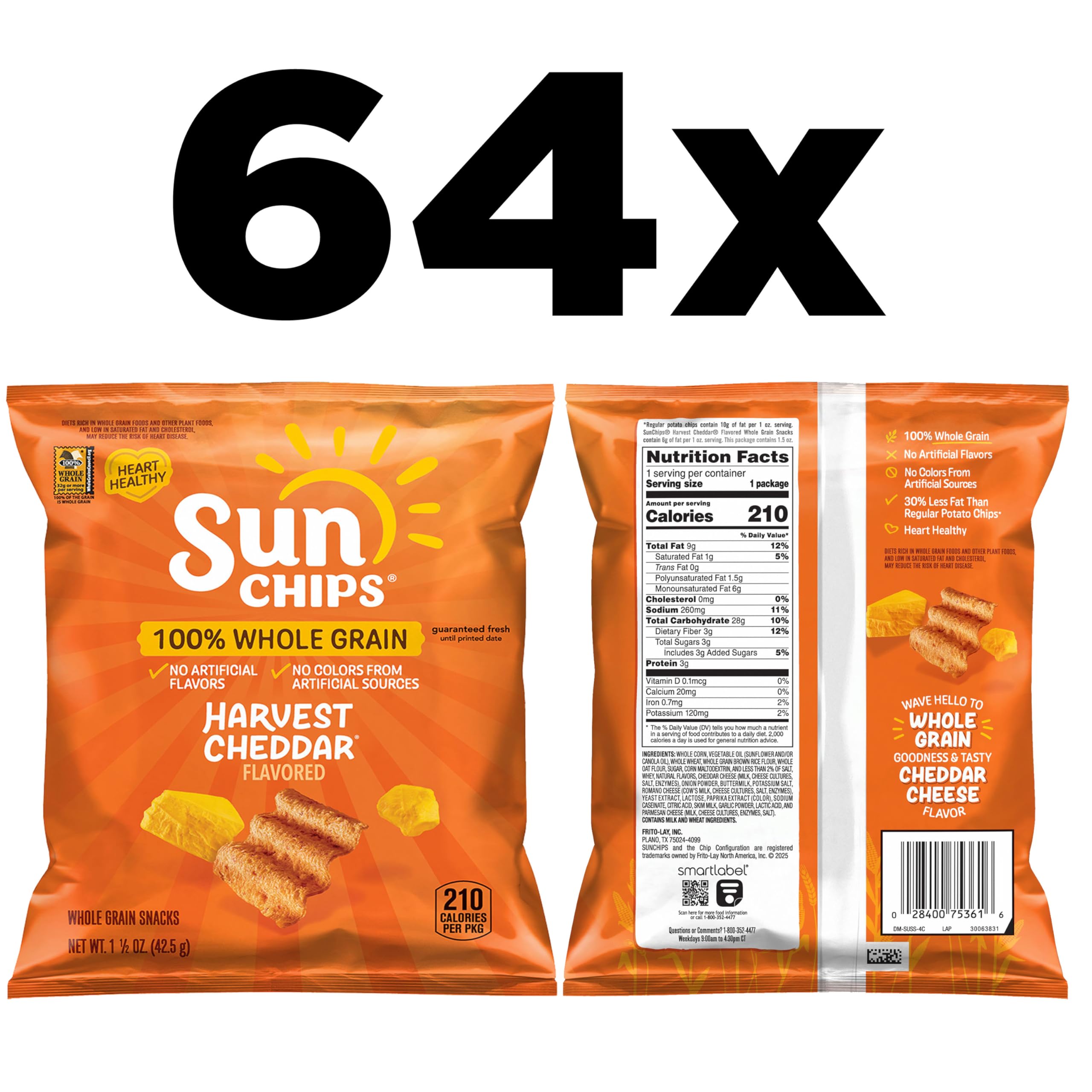 SunChips bolsa abierta mostrando chips ondulados y crujiente duradero