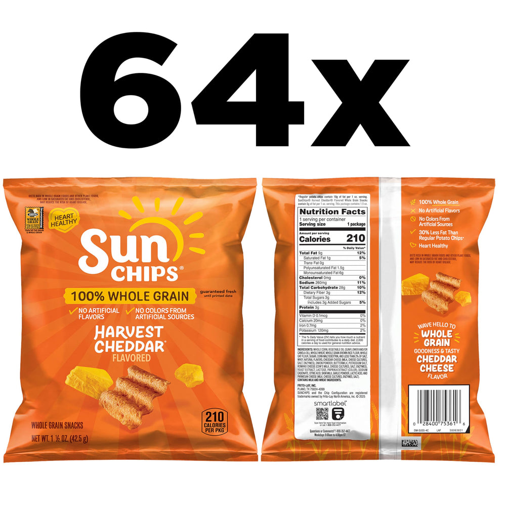 SunChips bolsa abierta mostrando chips ondulados y crujiente duradero