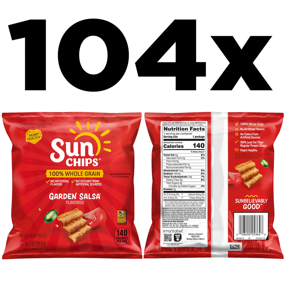 Sunchips bolsa individual Garden Salsa lista para llevar y disfrutar