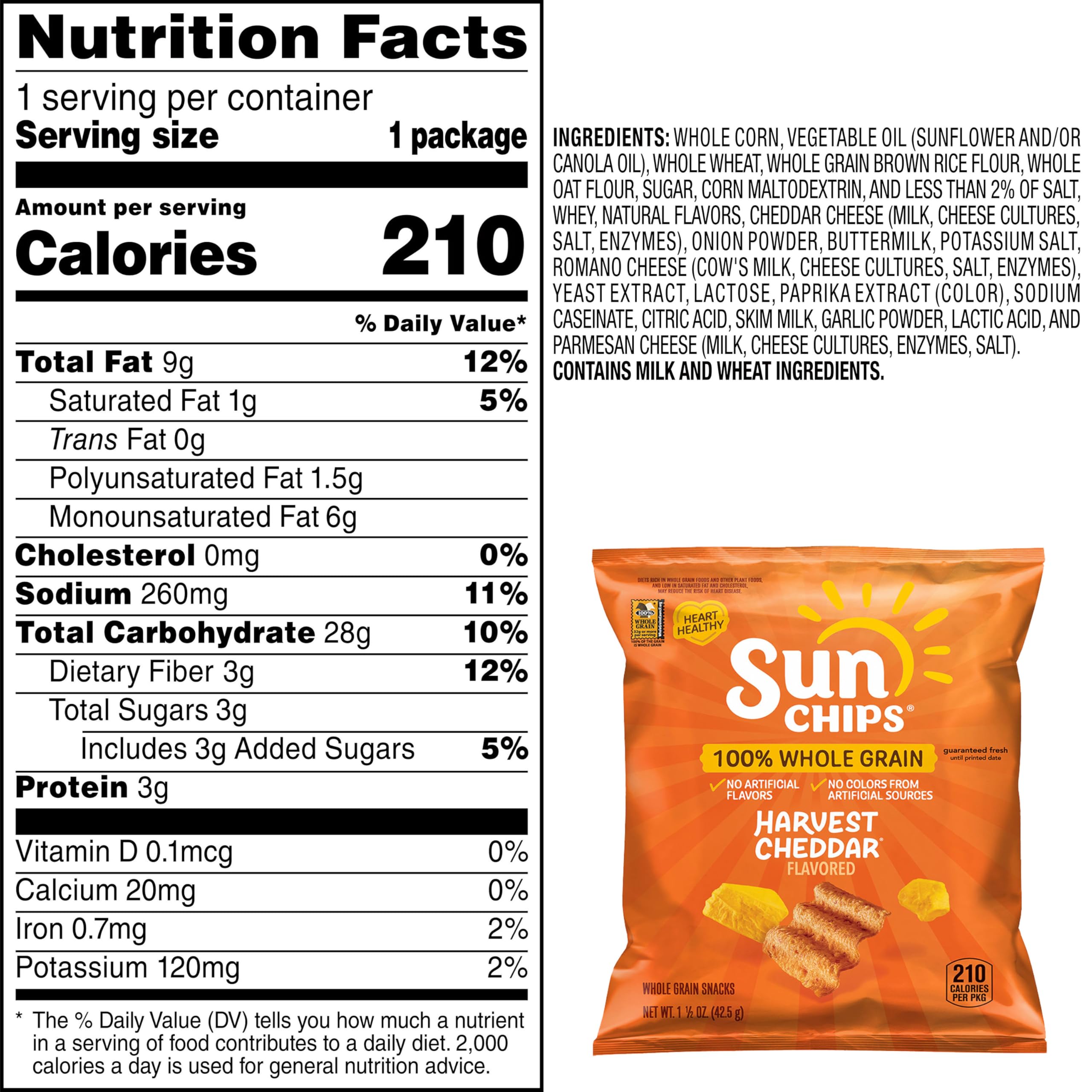 SunChips primer plano de granos integrales que resaltan la receta saludable