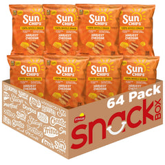 SunChips paquete frontal Harvest Cheddar con presentación atractiva y sabor evidente