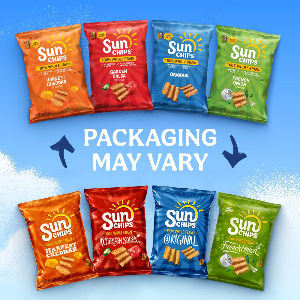 SunChips porción individual de 1.5 oz en mano, práctico para llevar