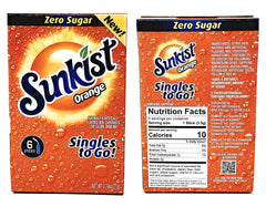 Sunkist sobre abierto con polvo, muestra la textura y fácil disolución