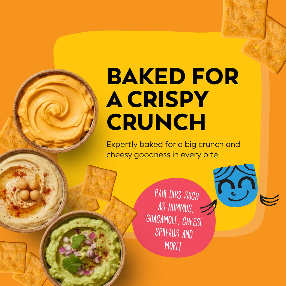 Sunnie galletas con guacamole, muestra combinaciones para meriendas