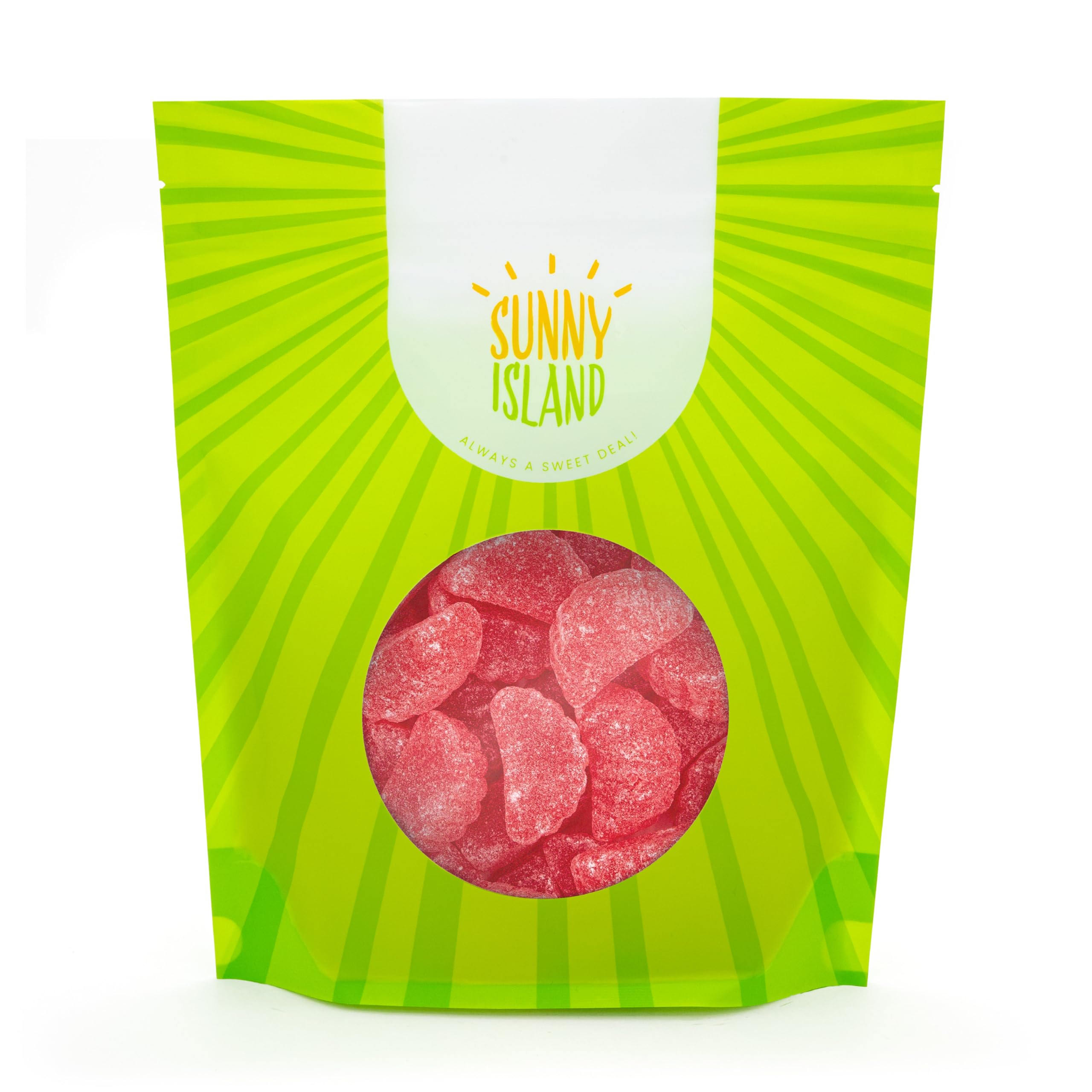 SUNNY ISLAND etiqueta del empaque con información y cantidad en la bolsa