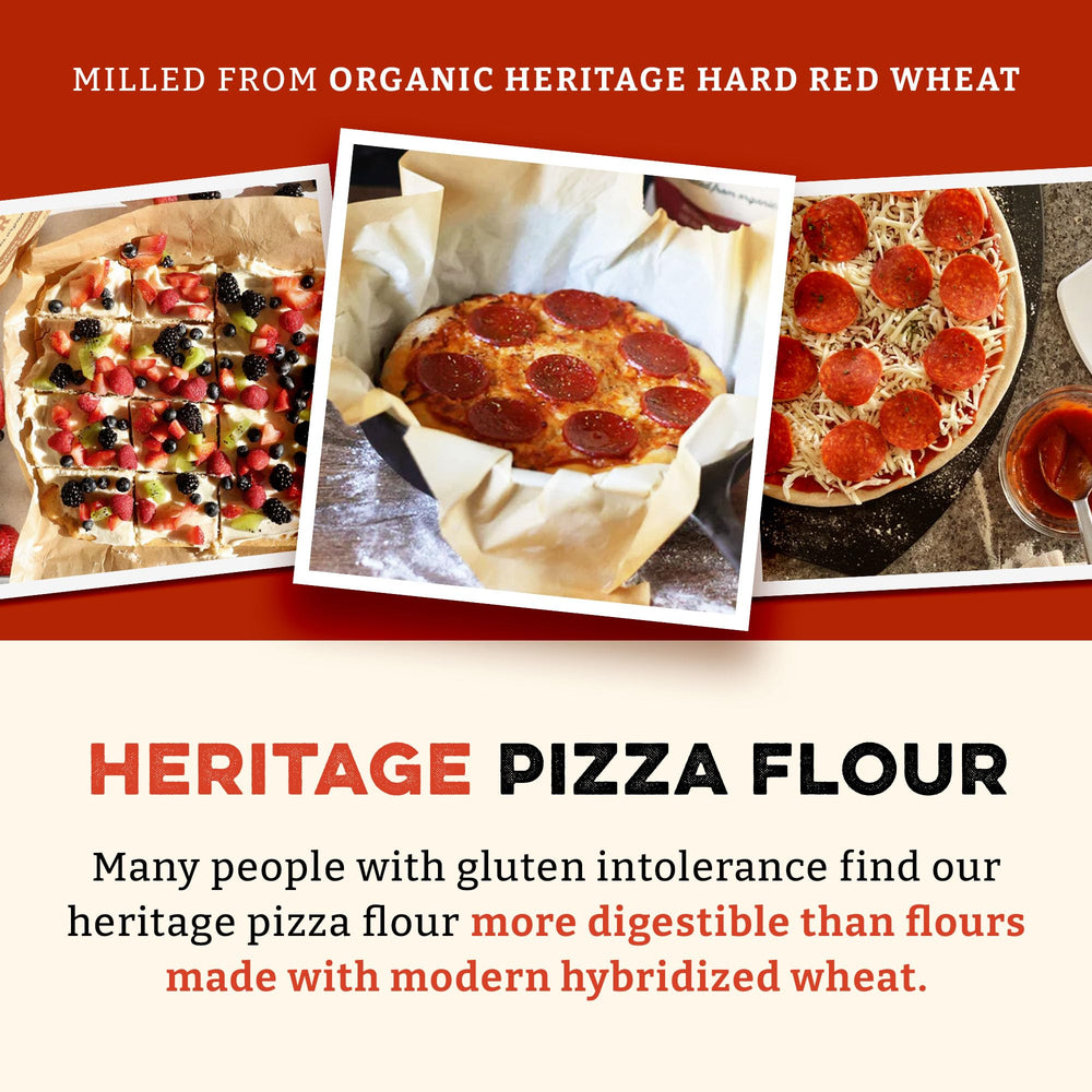 Sunrise Flour Mill bol comparativo de tamaño, rinde para varias pizzas
