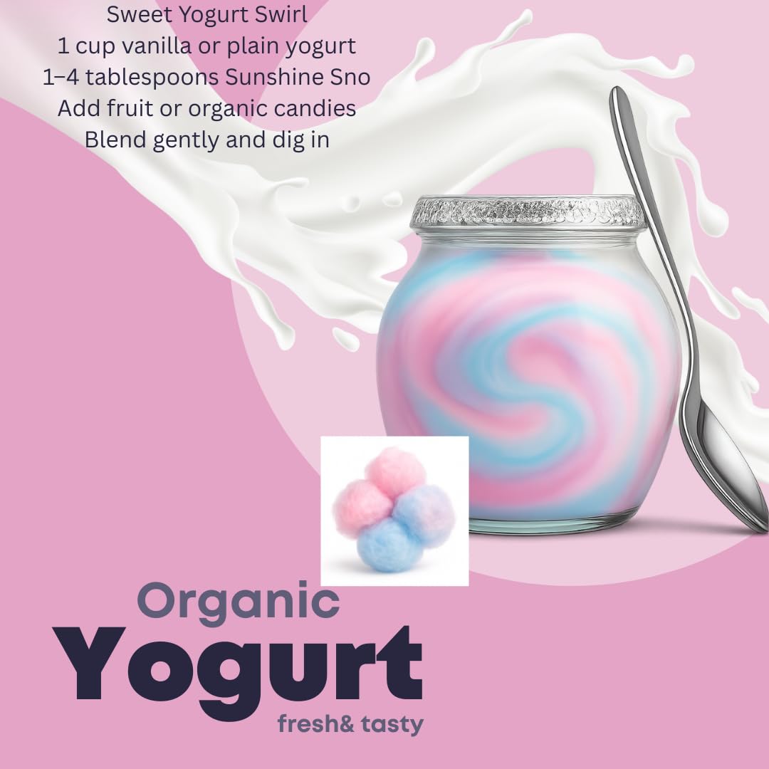 Sunshine Sno etiqueta con ingredientes orgánicos y certificación USDA