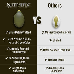 SuperSeedz como topping en ensalada, añade sabor picante y crujiente