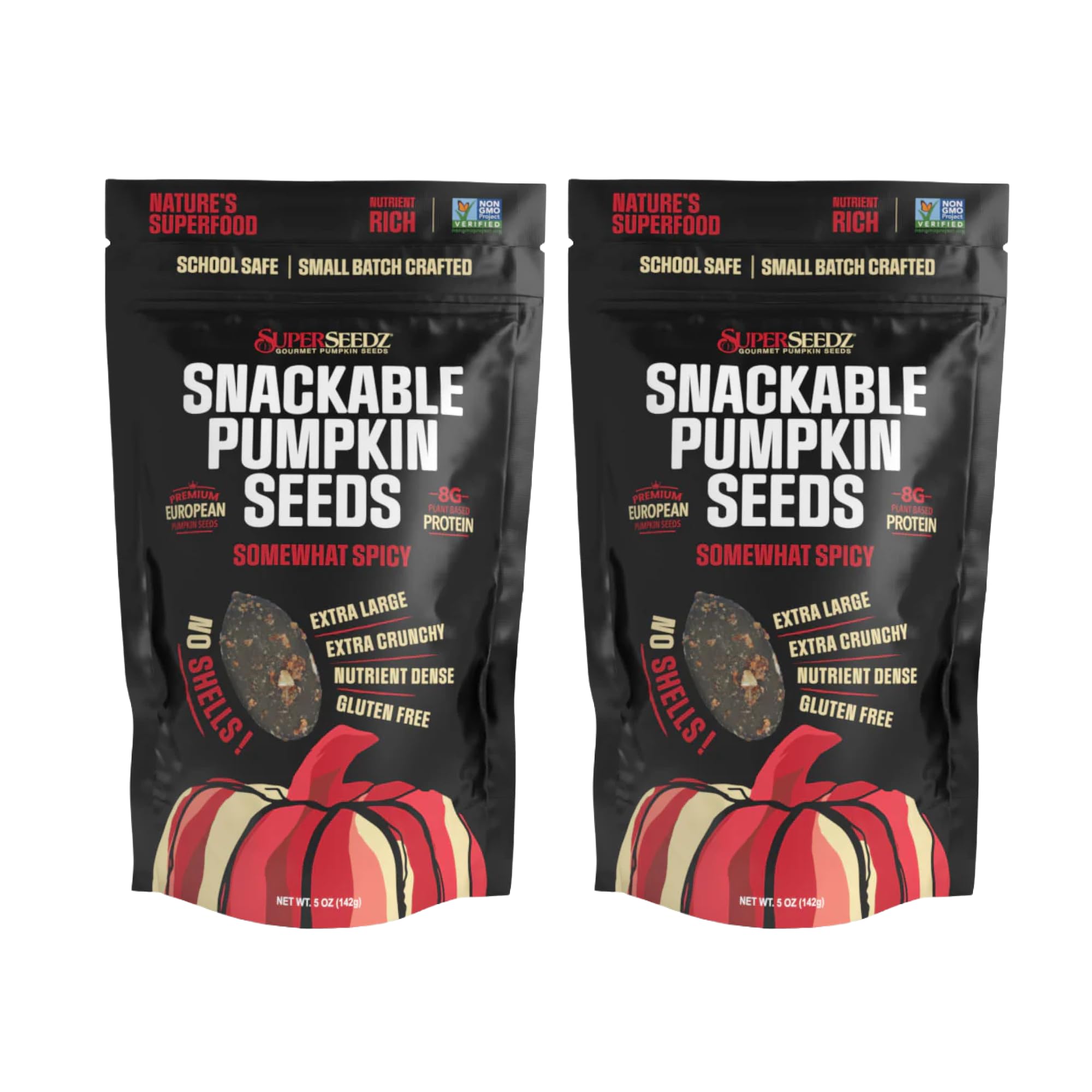 SuperSeedz frente del paquete mostrando el diseño y tamaño práctico