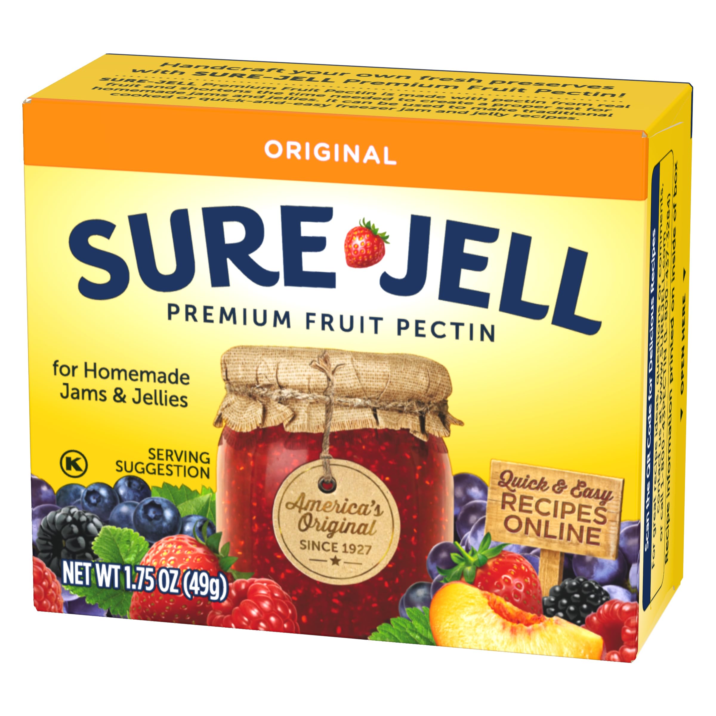 SURE-JELL detalle del polvo de pectina, textura que facilita mezcla