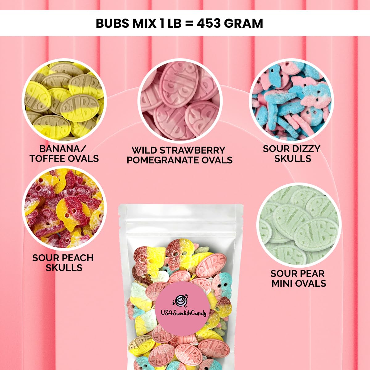 Susa Candy calaveras coloridas detalle, aspecto divertido para fiestas