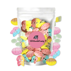 Susa Candy bolsa frontal con mezcla vegana, muestra variedad y conveniencia