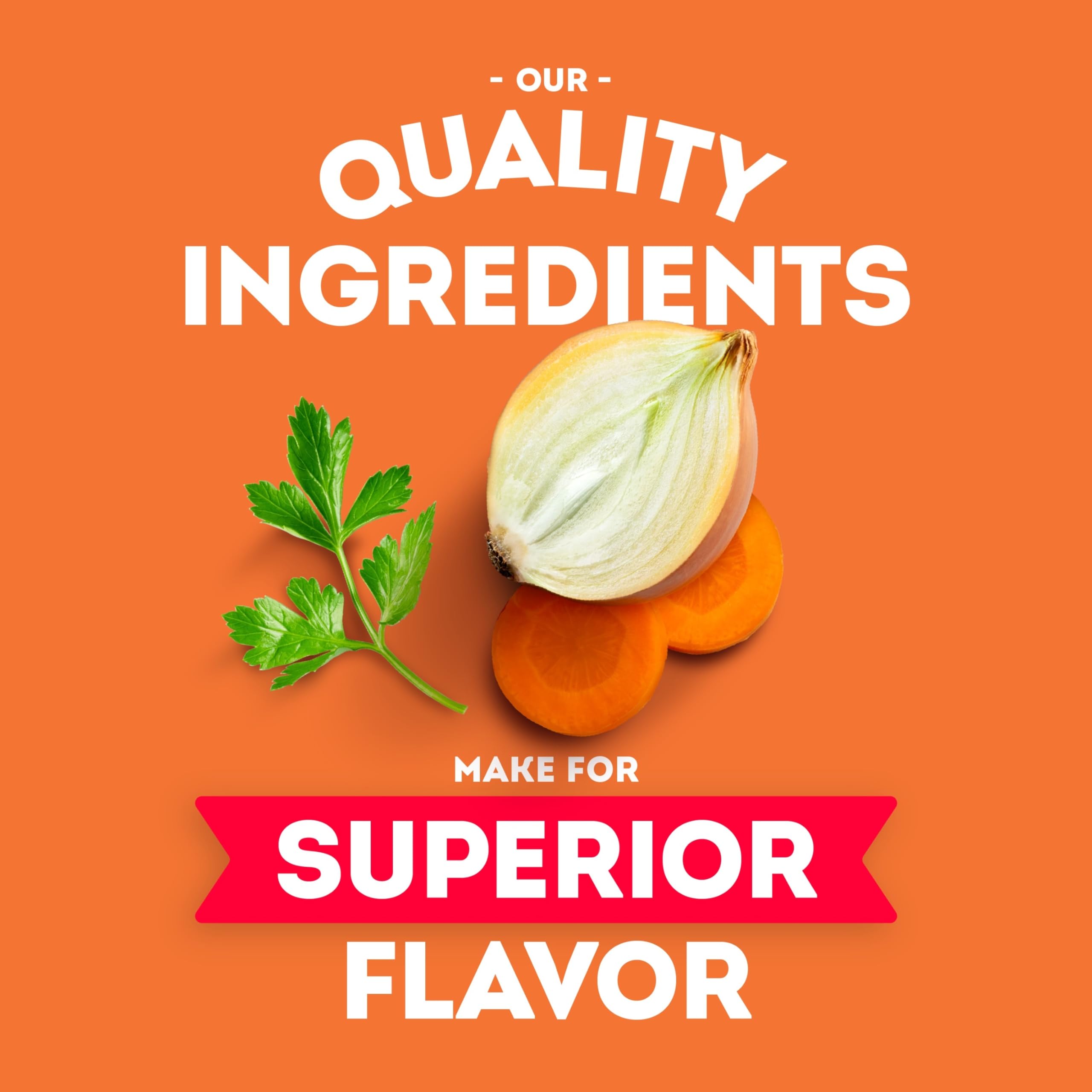SWANSON S verduras frescas junto a lata sugiriendo ingredientes