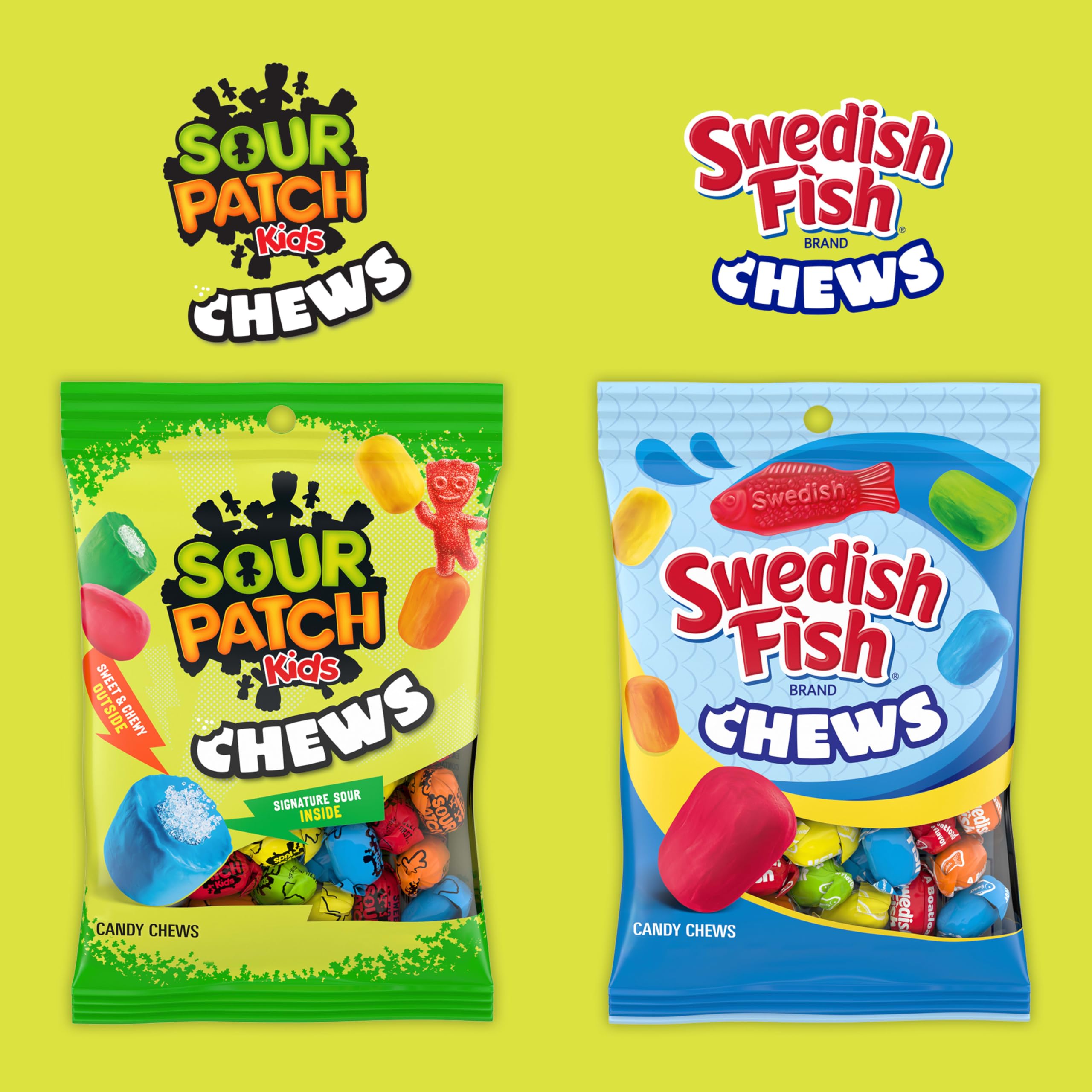 Swedish Fish Chews piezas envueltas individuales para higiene