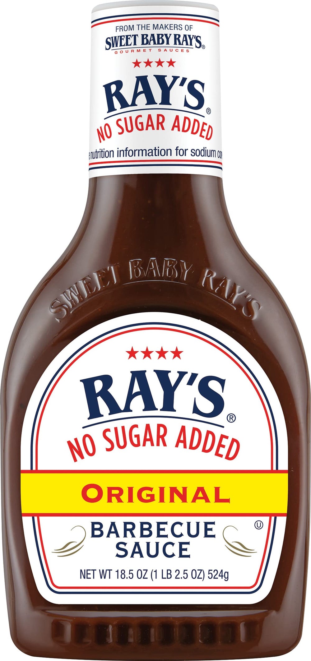 Sweet Baby Ray's botella en mano mostrando tamaño práctico para usar