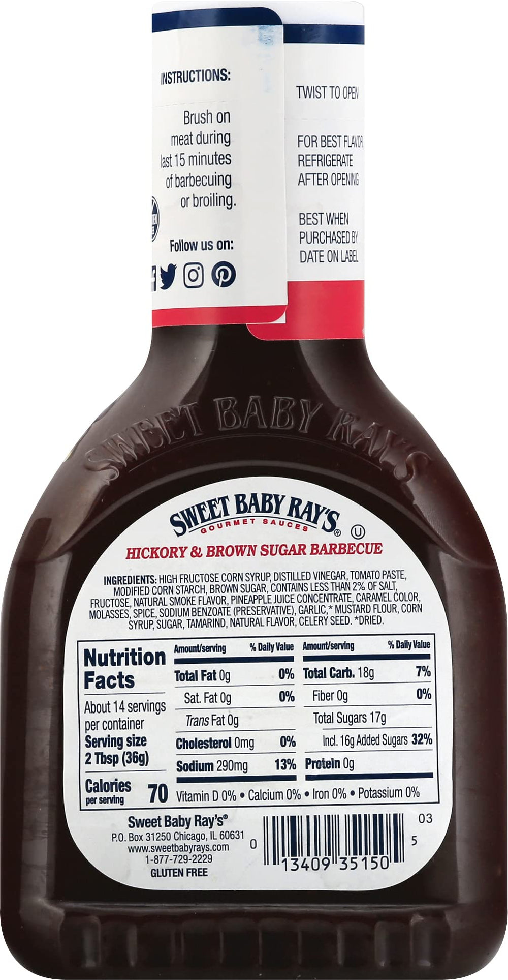 Sweet Baby Ray's salsa en cuenco para mojar ideal para aperitivos